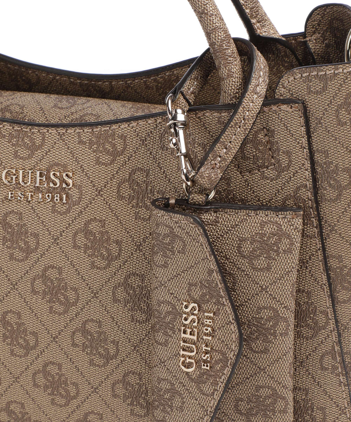 Guess Brenton Handbag latte logo