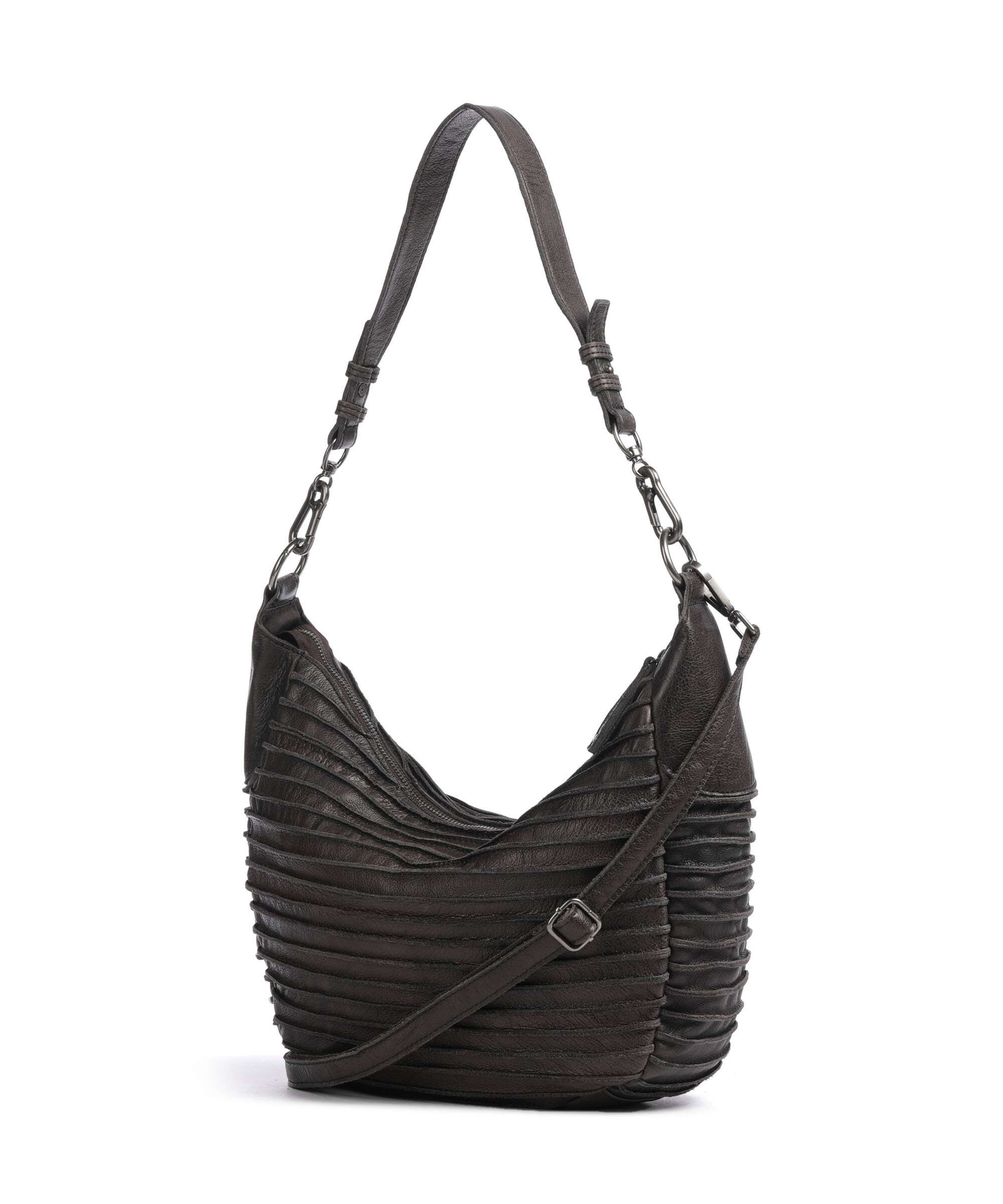 FredsBruder Riffel Flowow Hobo bag brown