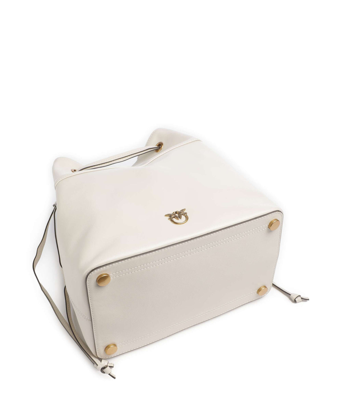 Pinko Secchiello Classic Bucket bag bianco seta/antique gold