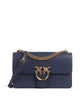 Pinko Love One Classic Bolso de hombro blu indaco ombroso/antique gold