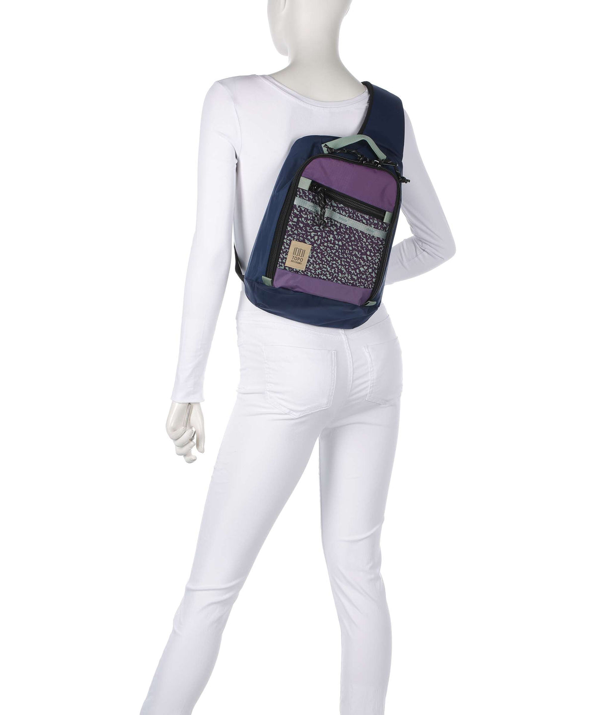 Topo Designs Mountain Sling bag loganberry/crackle