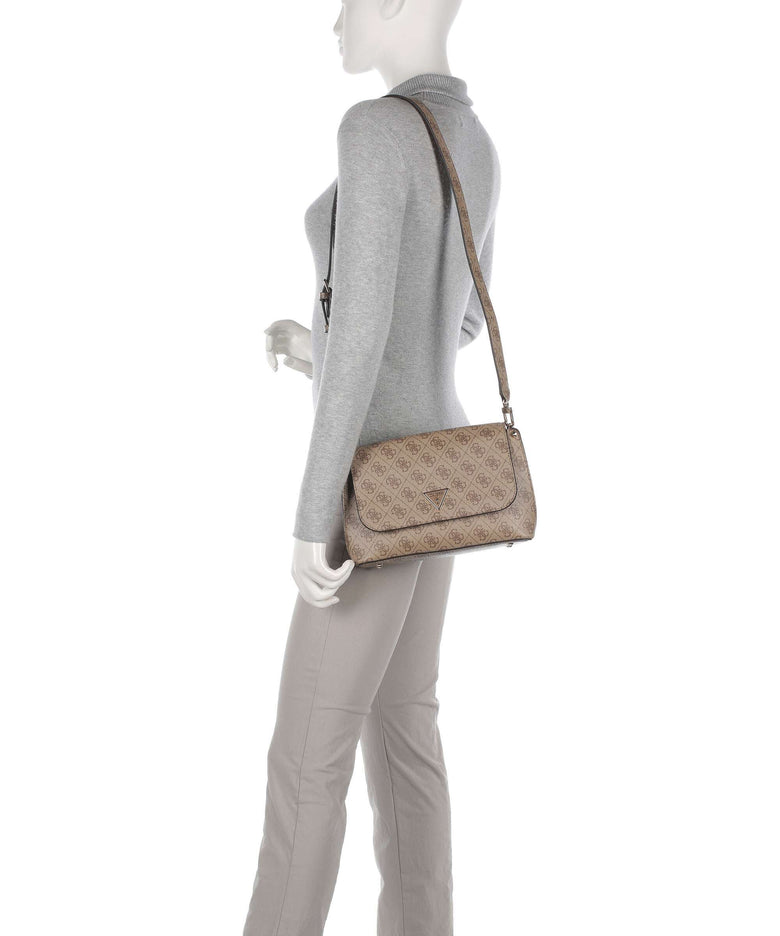 Guess Meridian Crossbody bag latte logo