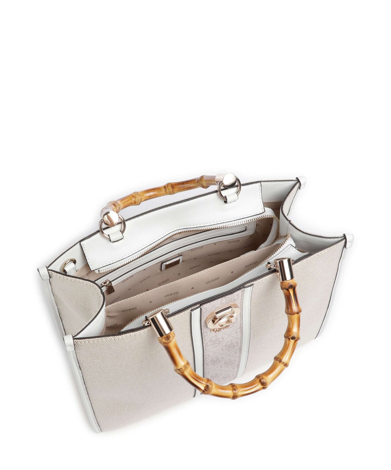 Guess Kerima Handbag natural/dove logo