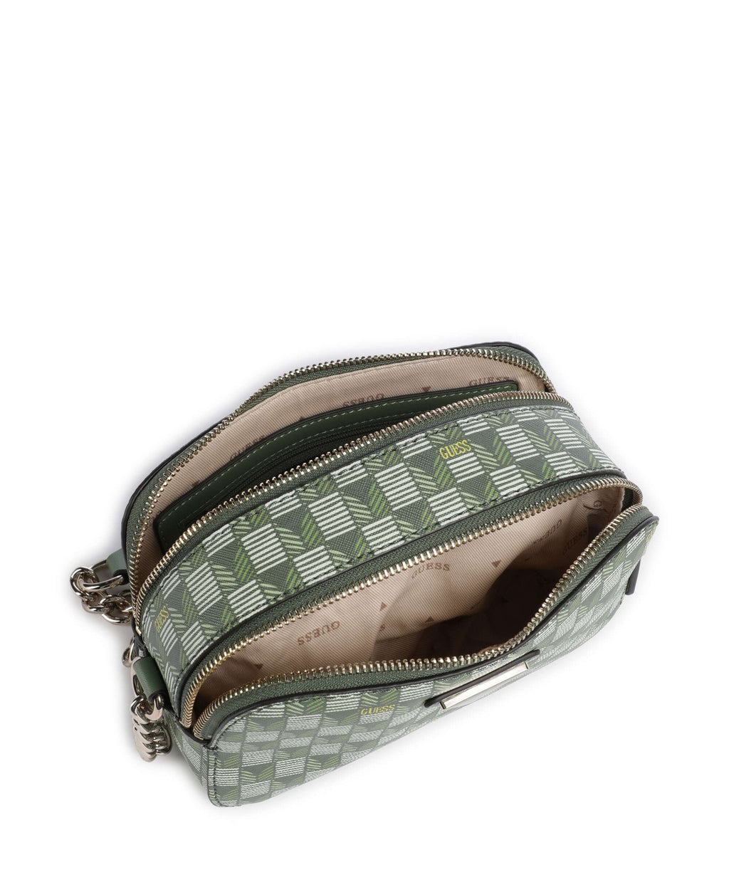 Guess G Wave Crossbody bag green logo