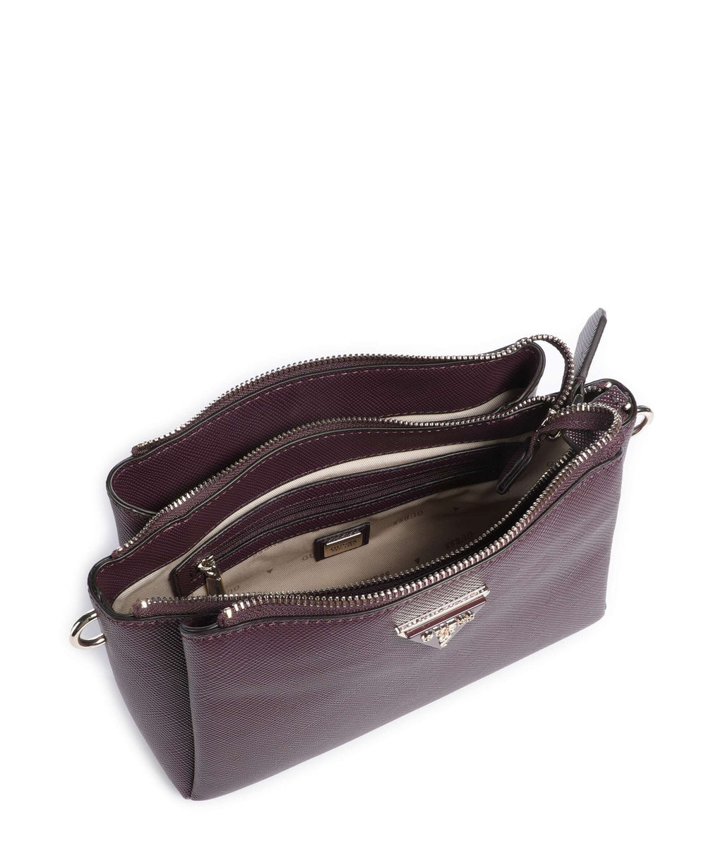 Guess Noelle Crossbody bag aubergine