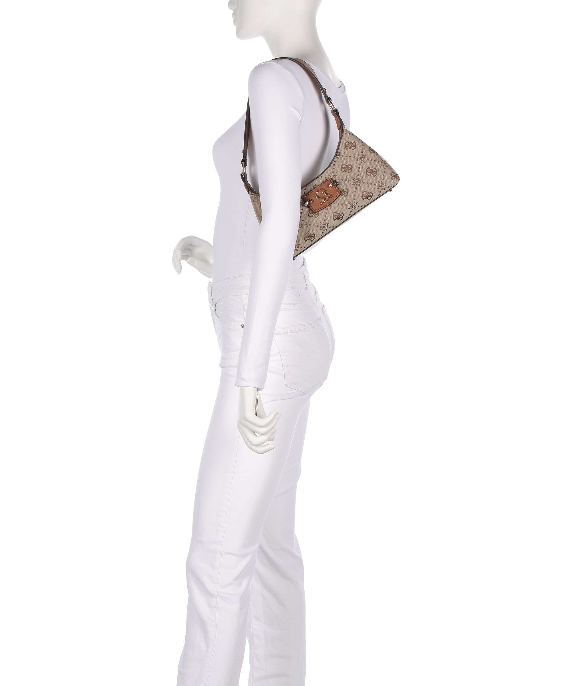 Guess Neda 4G Peony Logo Shoulder bag latte logo