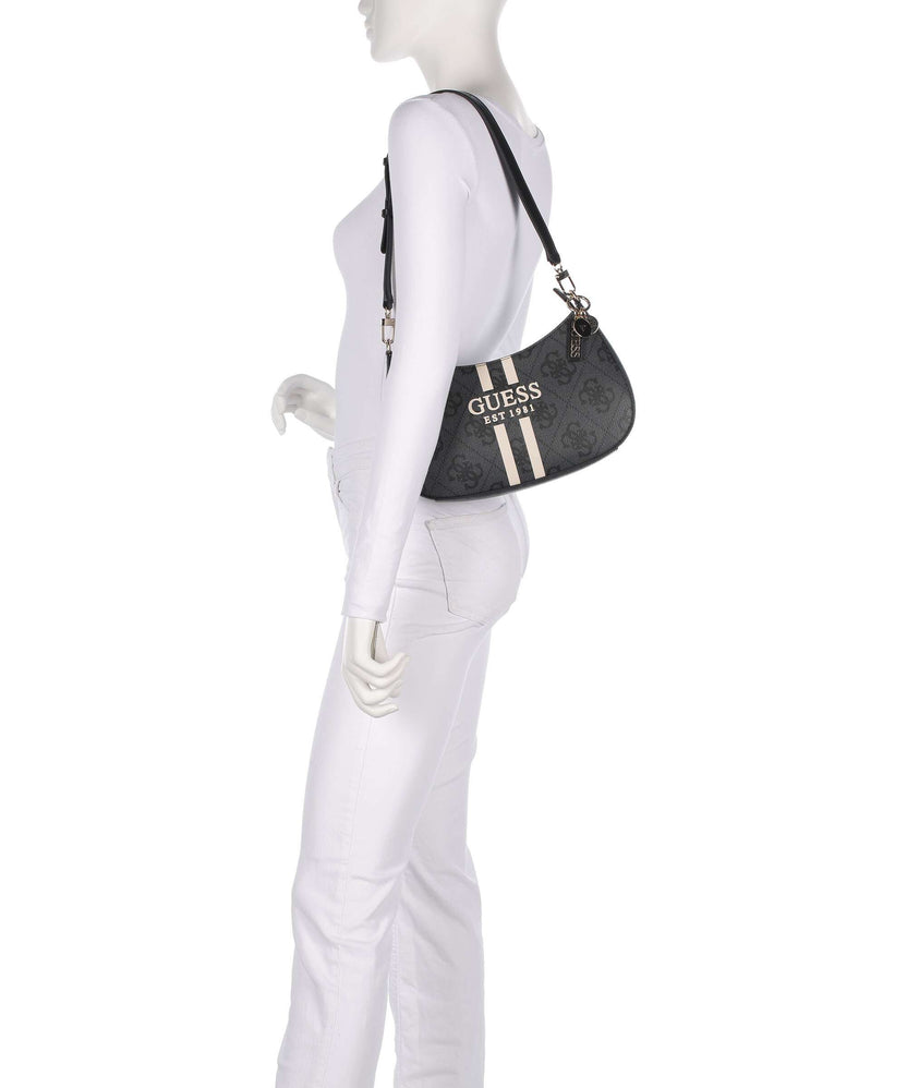 Guess Noelle 4G Logo Shoulder bag coal logo