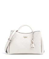 Guess Phoebe Peony Debossed Bolso de mano offwhite logo