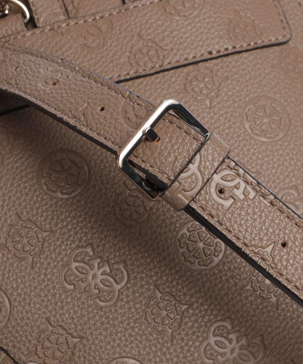 Guess Cresidia Backpack dark taupe logo