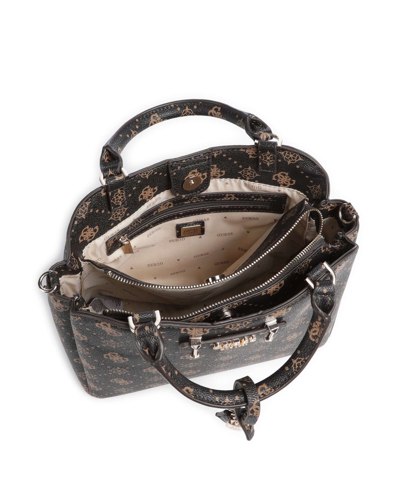 Guess Silia Handbag espresso logo