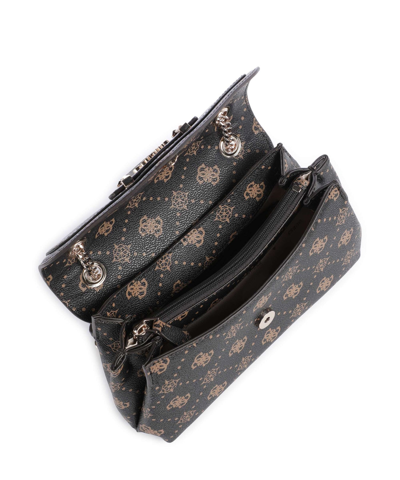 Guess Silia Shoulder bag espresso logo