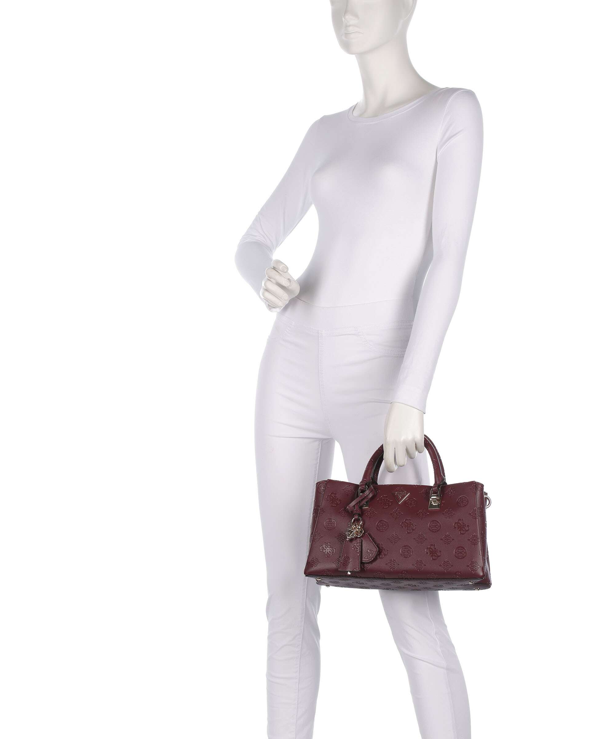 Guess Tisha Handbag wine logo