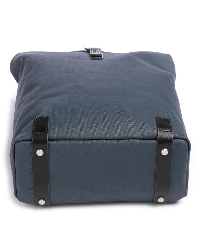 Brooks England Pickwick Cotton Canvas Large Rolltop backpack dark blue