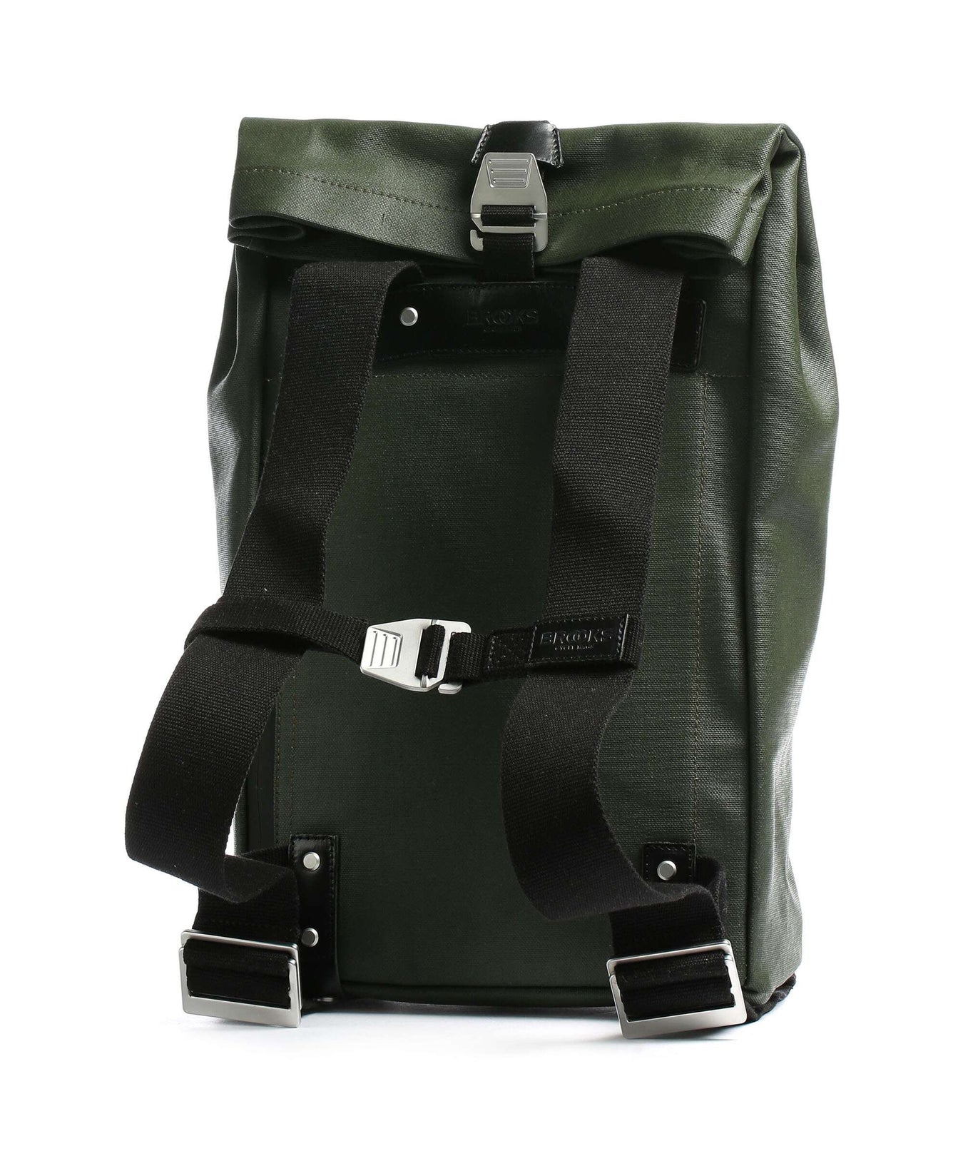 Brooks England Pickwick Cotton Canvas Small Rolltop backpack forest