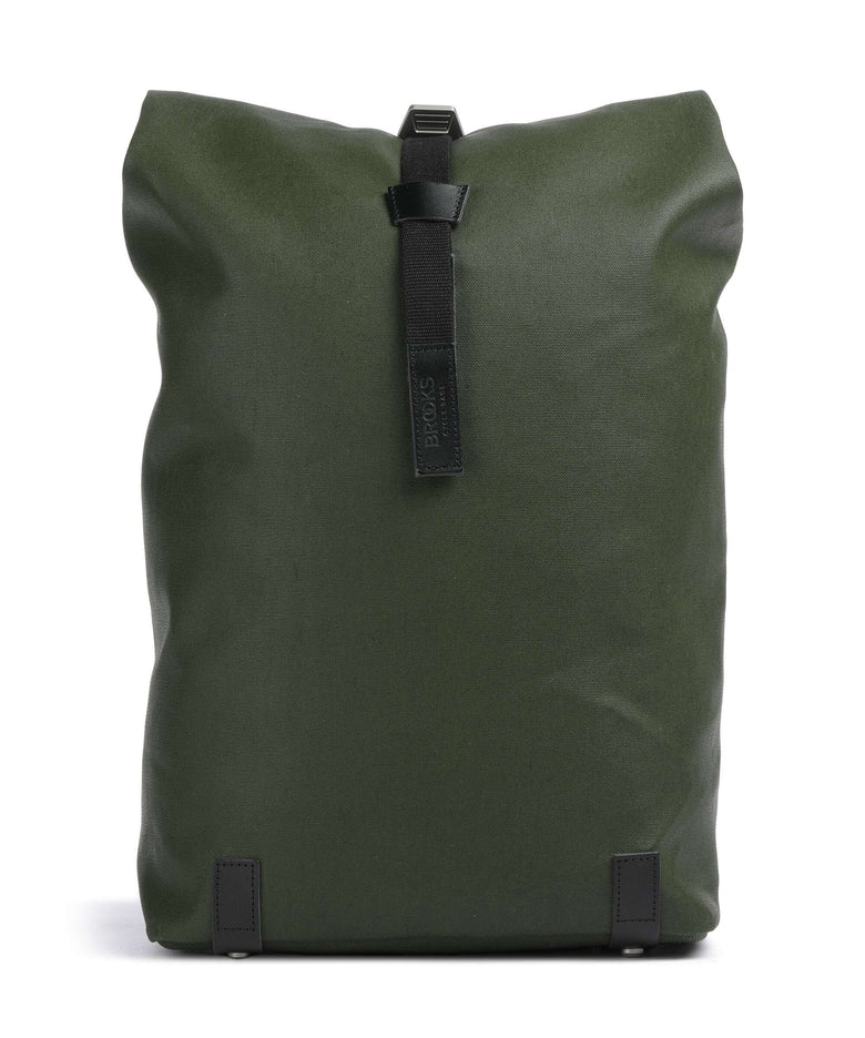 Brooks England Pickwick Cotton Canvas Large Rolltop backpack forest