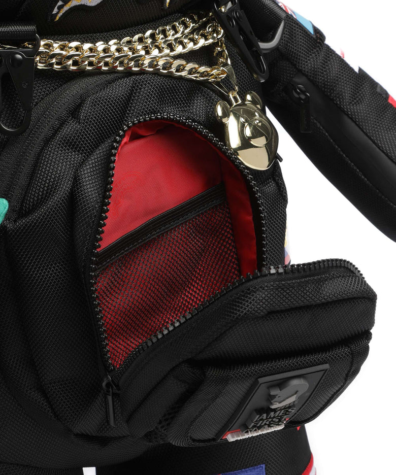 Sprayground James Flags Bear Backpack black