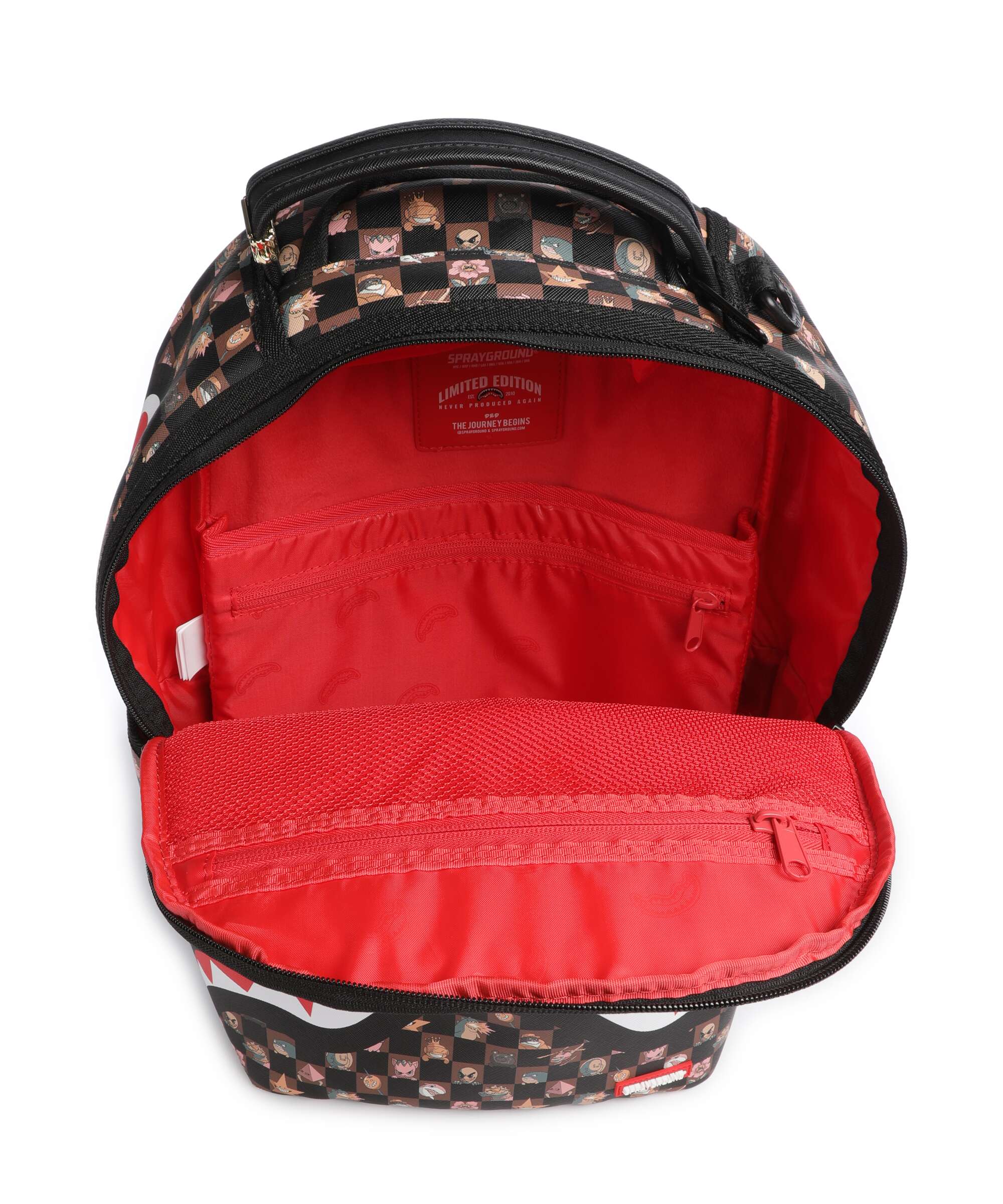 Sprayground Peeking Characters Remix Backpack brown
