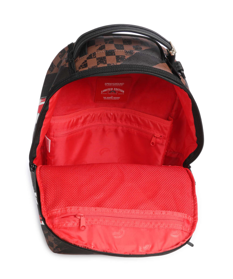 Sprayground Smeared Grunge Backpack brown