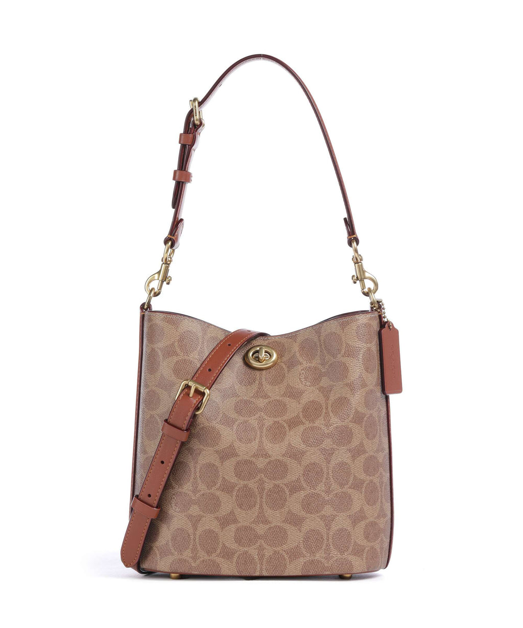 Coach Willow Signature 19 Hobo bag tan caramel