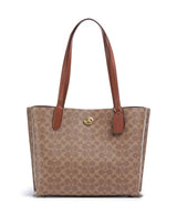 Coach Willow Signature Bolsa shopping tan caramel