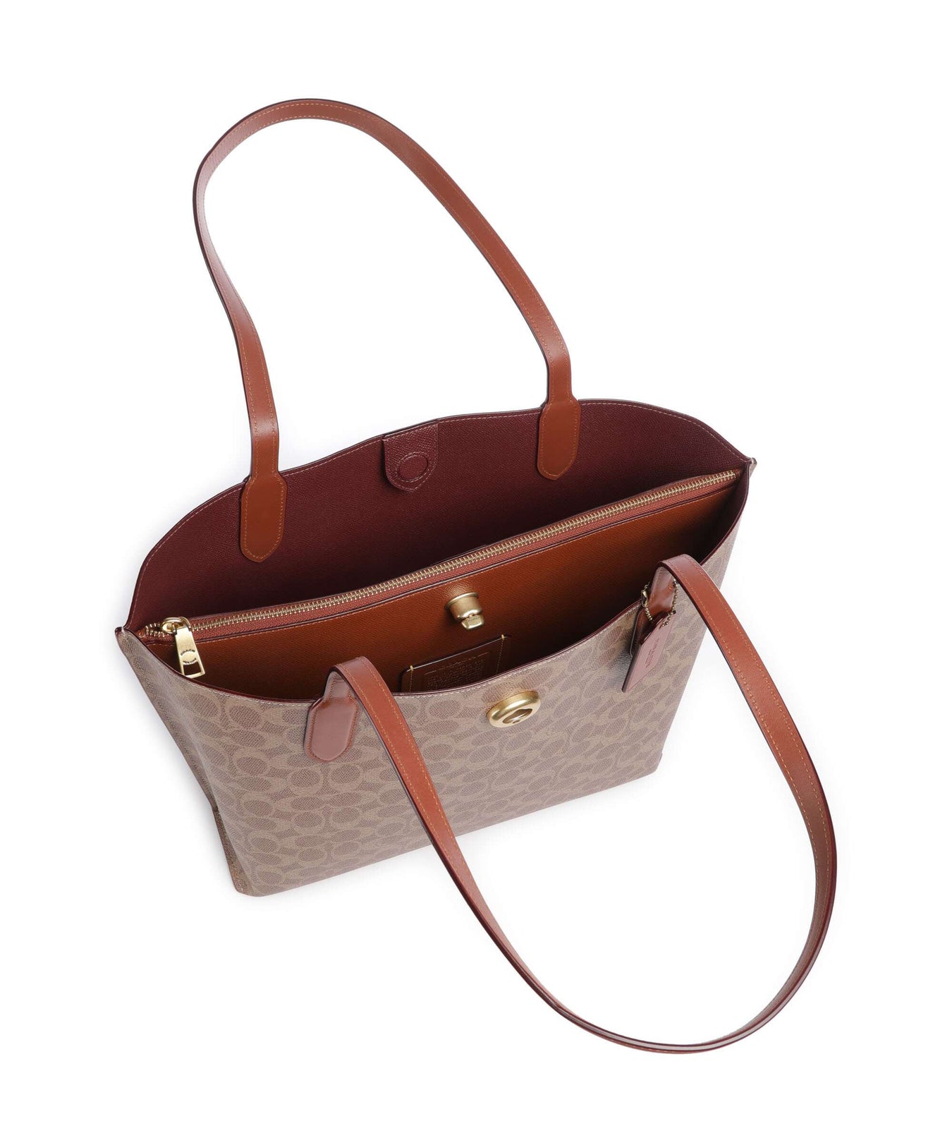 Coach Willow Signature Tote bag tan caramel