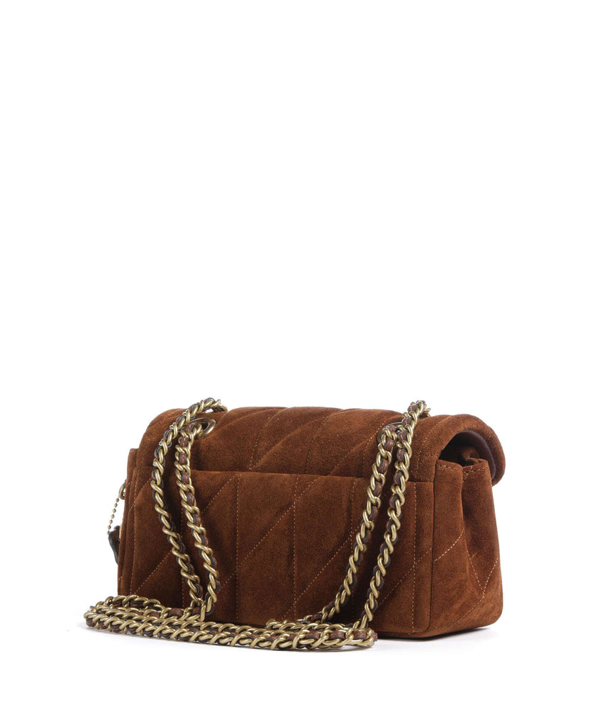 Coach Tabby Quilted Suede 20 Shoulder bag warm brown