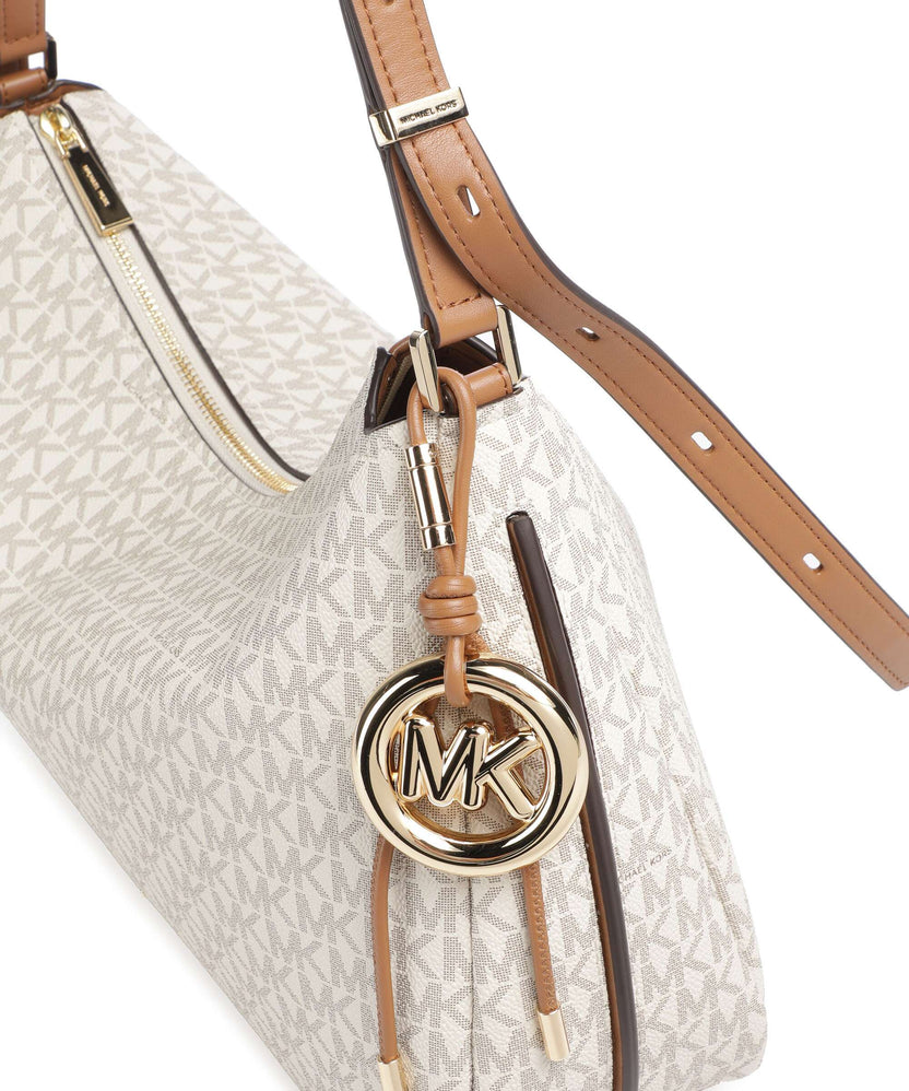 Michael Kors Nolita Medium Hobo bag vanilla/acorn