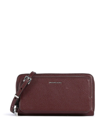 Michael Kors Jet Set Large Continental Bandolera oxblood