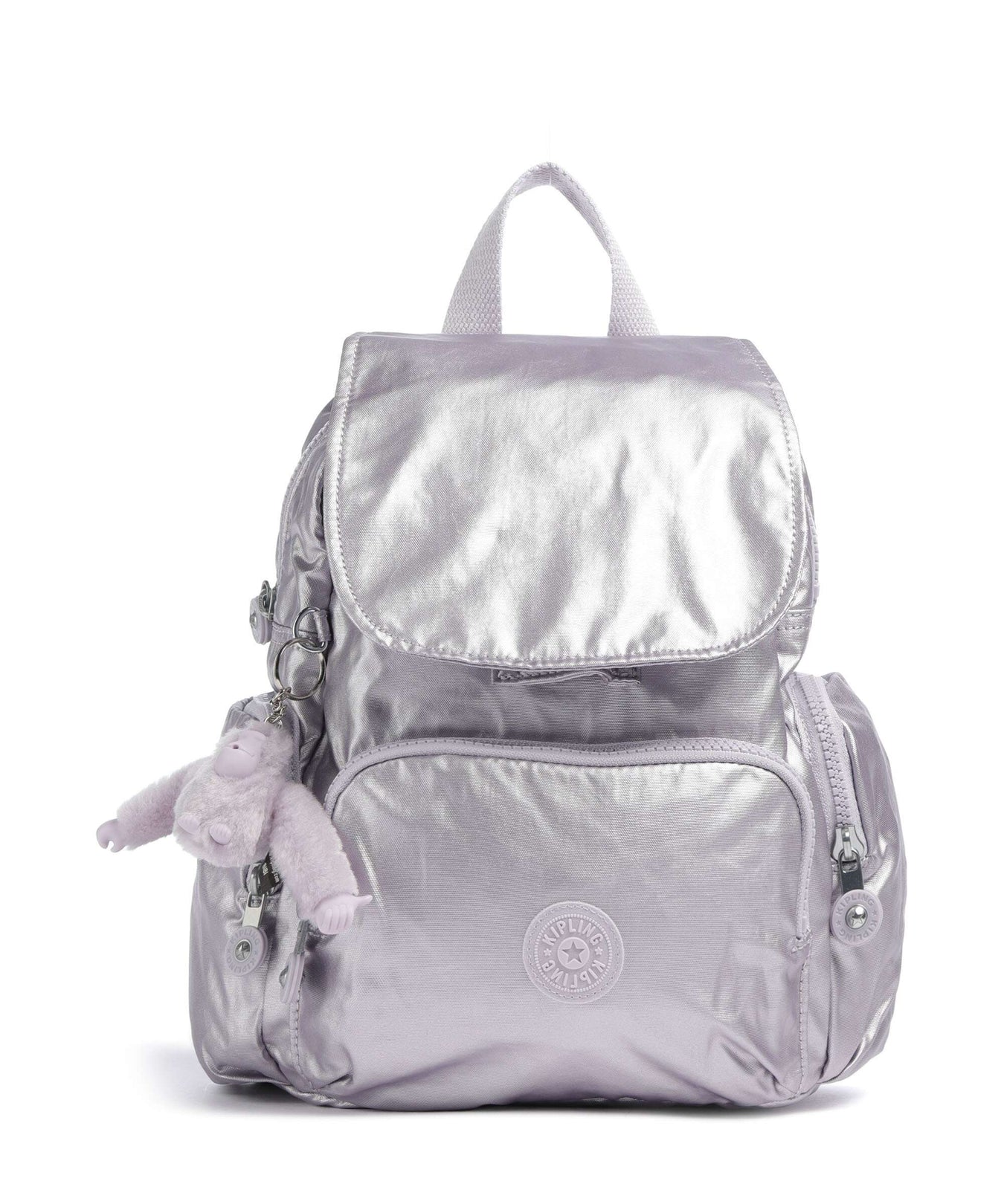Kipling Basic City Zip Mini Backpack lilac moon/metallic