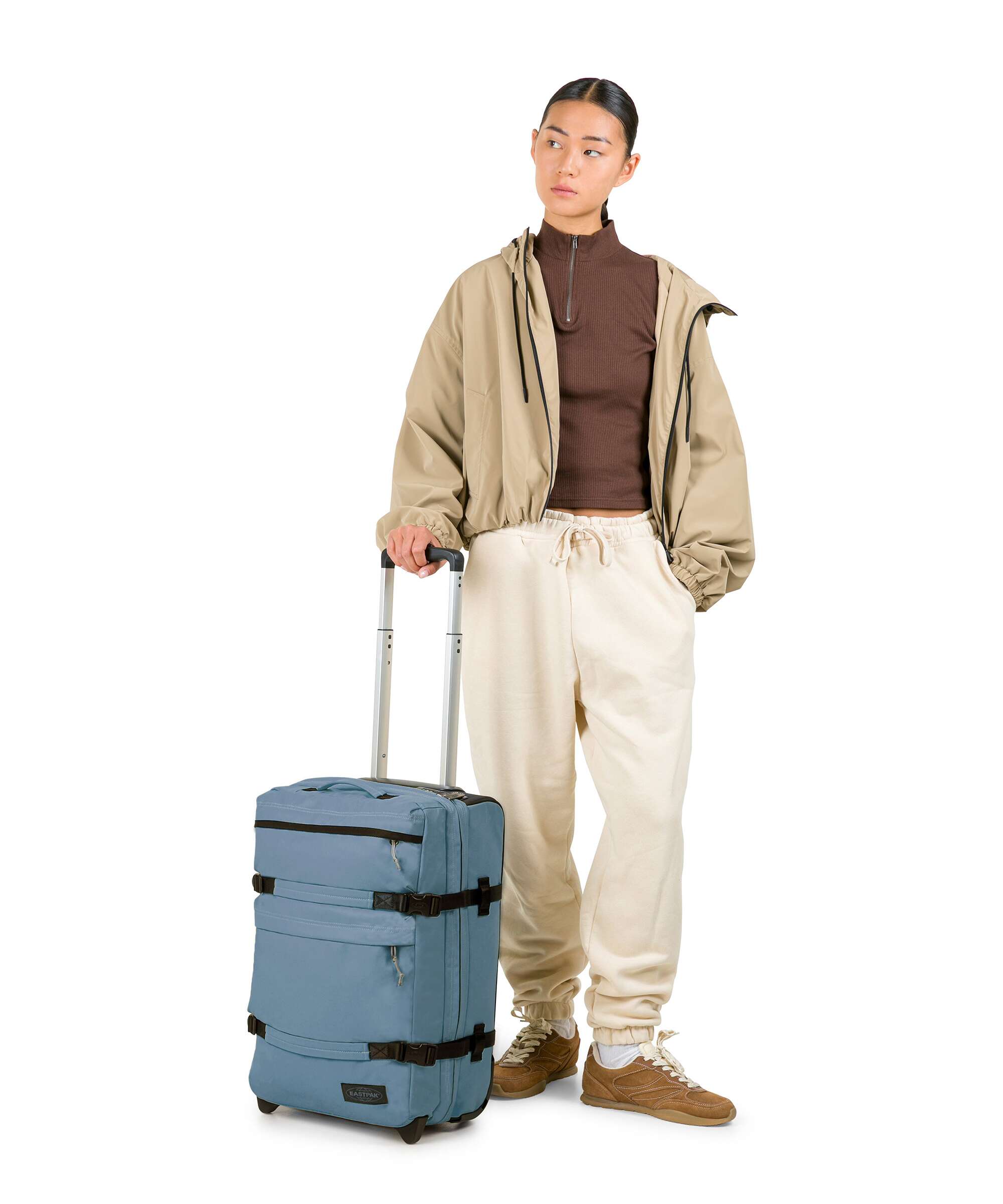 Eastpak Transit'R Plus Tarp S Travel bag with wheels dust blue