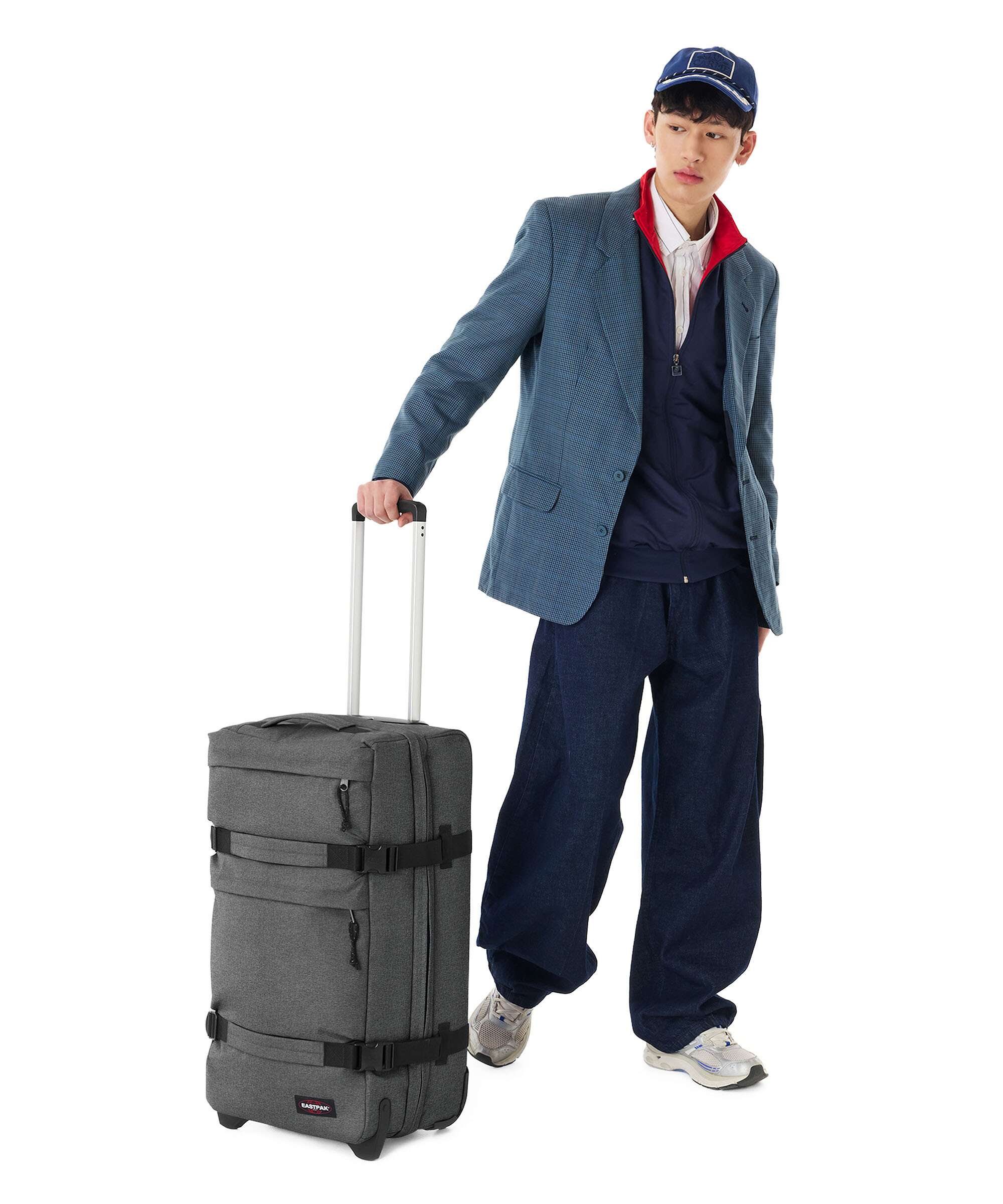 Eastpak Transit'R Plus Core M Travel bag with wheels black denim