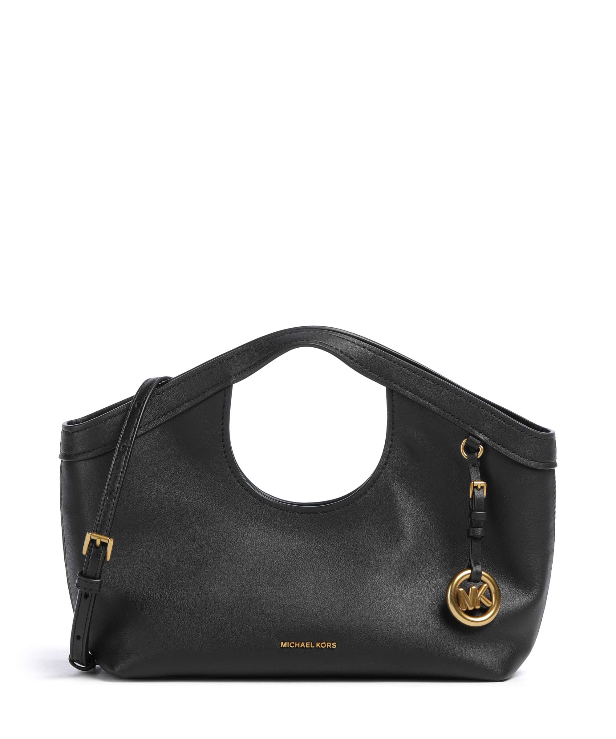 MICHAEL KORS ショルダーバッグ黒 Michael Kors Haddie Medium Bolso de mano cuero de vaca graneado