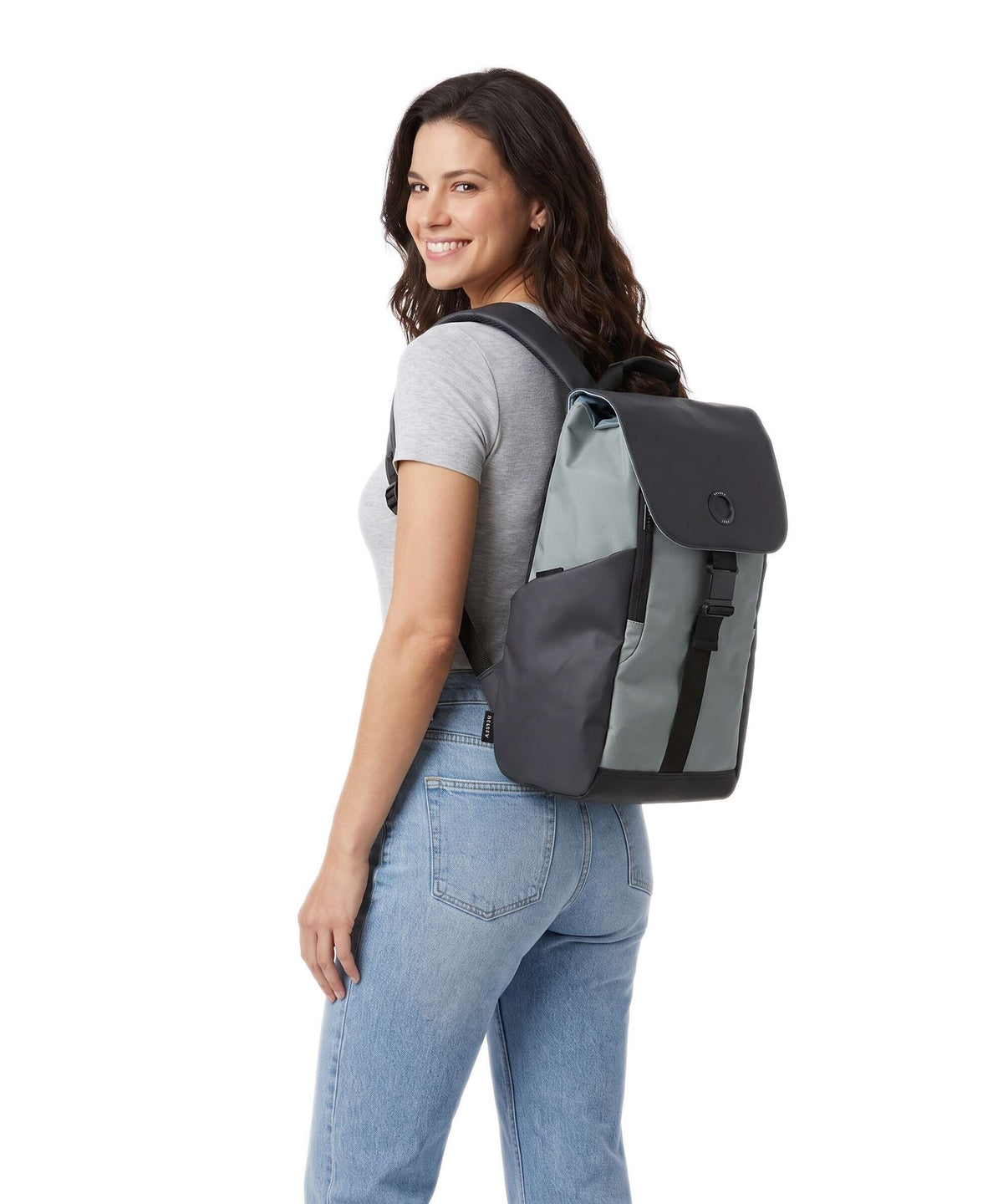 Delsey Paris Securflap Laptop backpack sage green