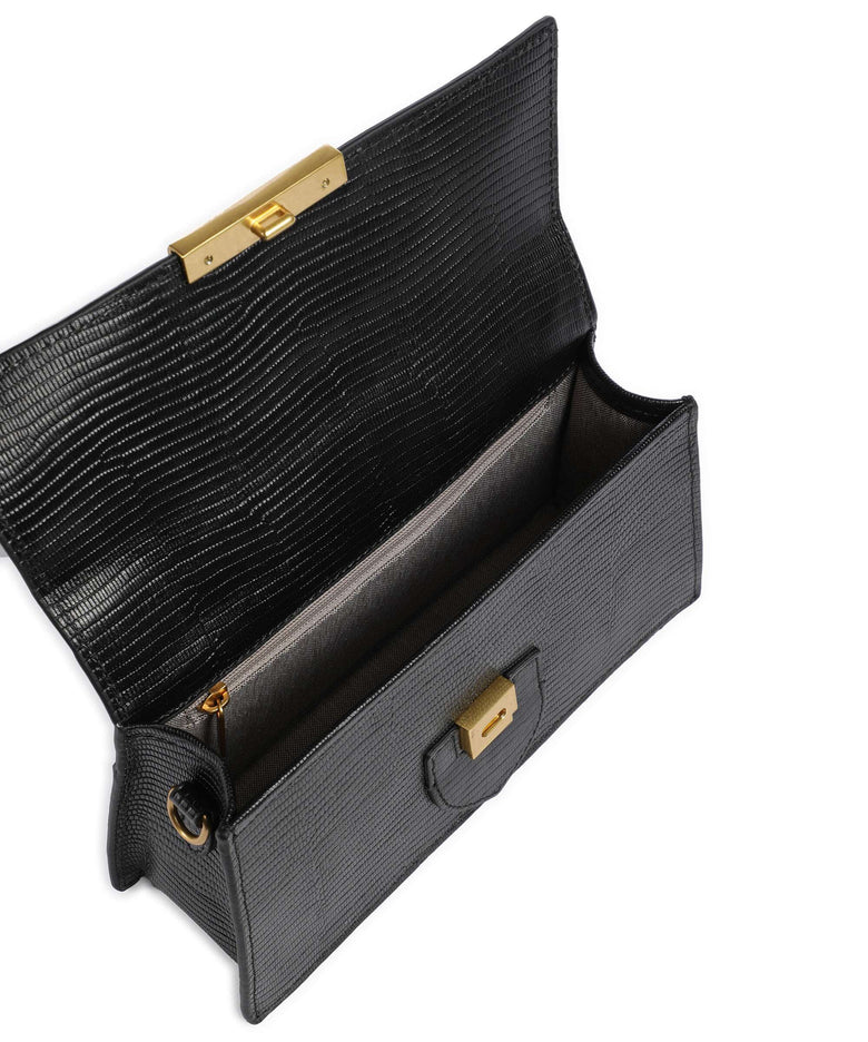 Lancaster Exotic Ily Crossbody bag noir/lézard