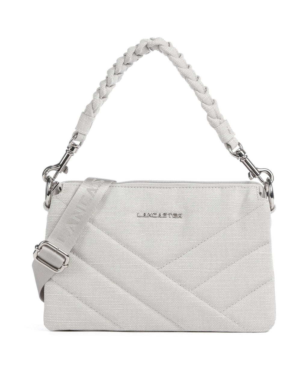 Lancaster Canvas Matelassé Shoulder bag mastic