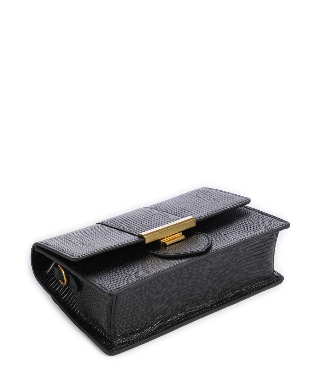 Lancaster Exotic Ily Crossbody bag noir/lézard