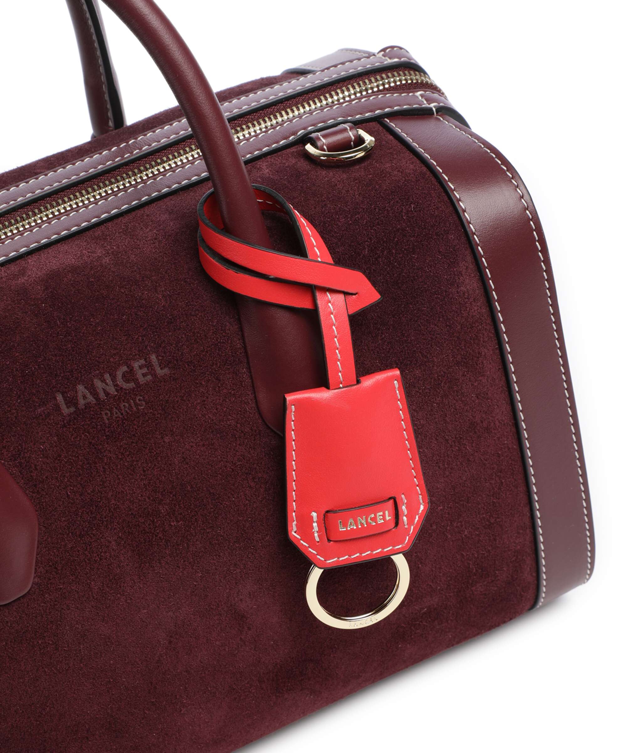 Lancel BCBG Bowling M Handbag cassis