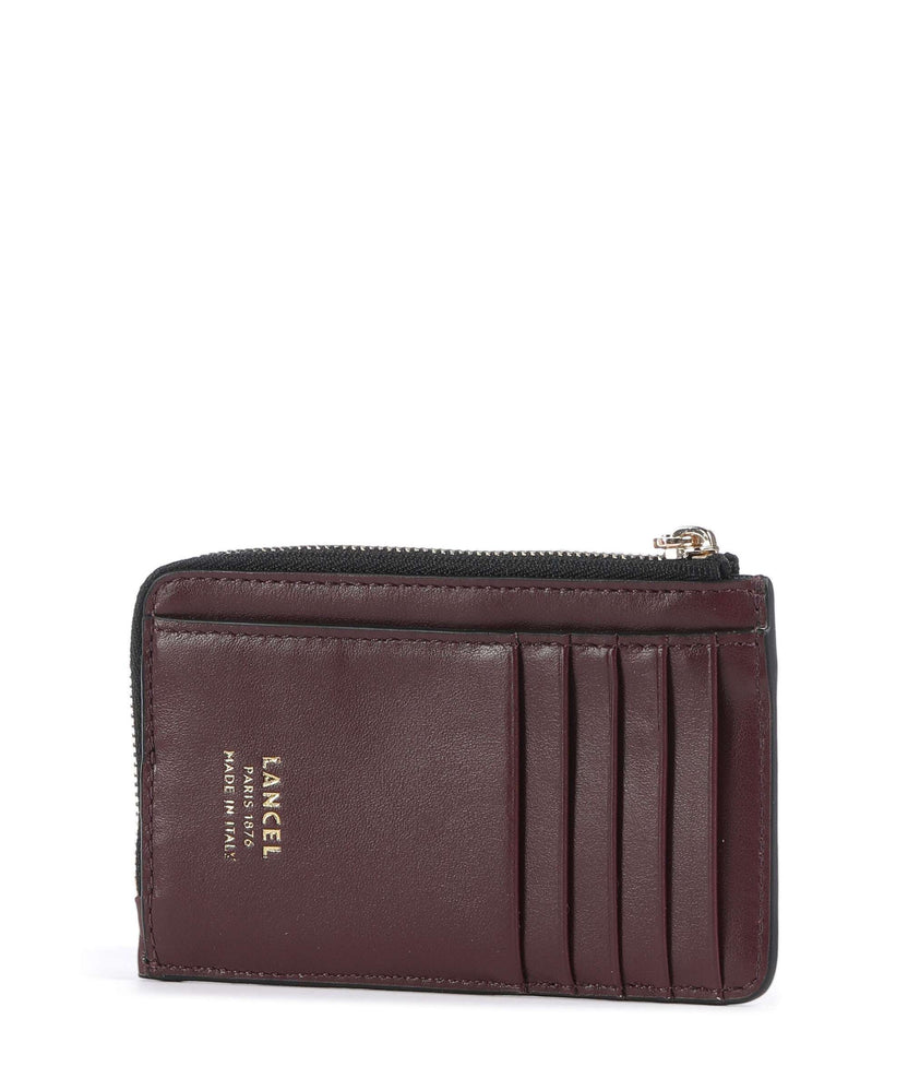Lancel Origami Credit card holder cassis