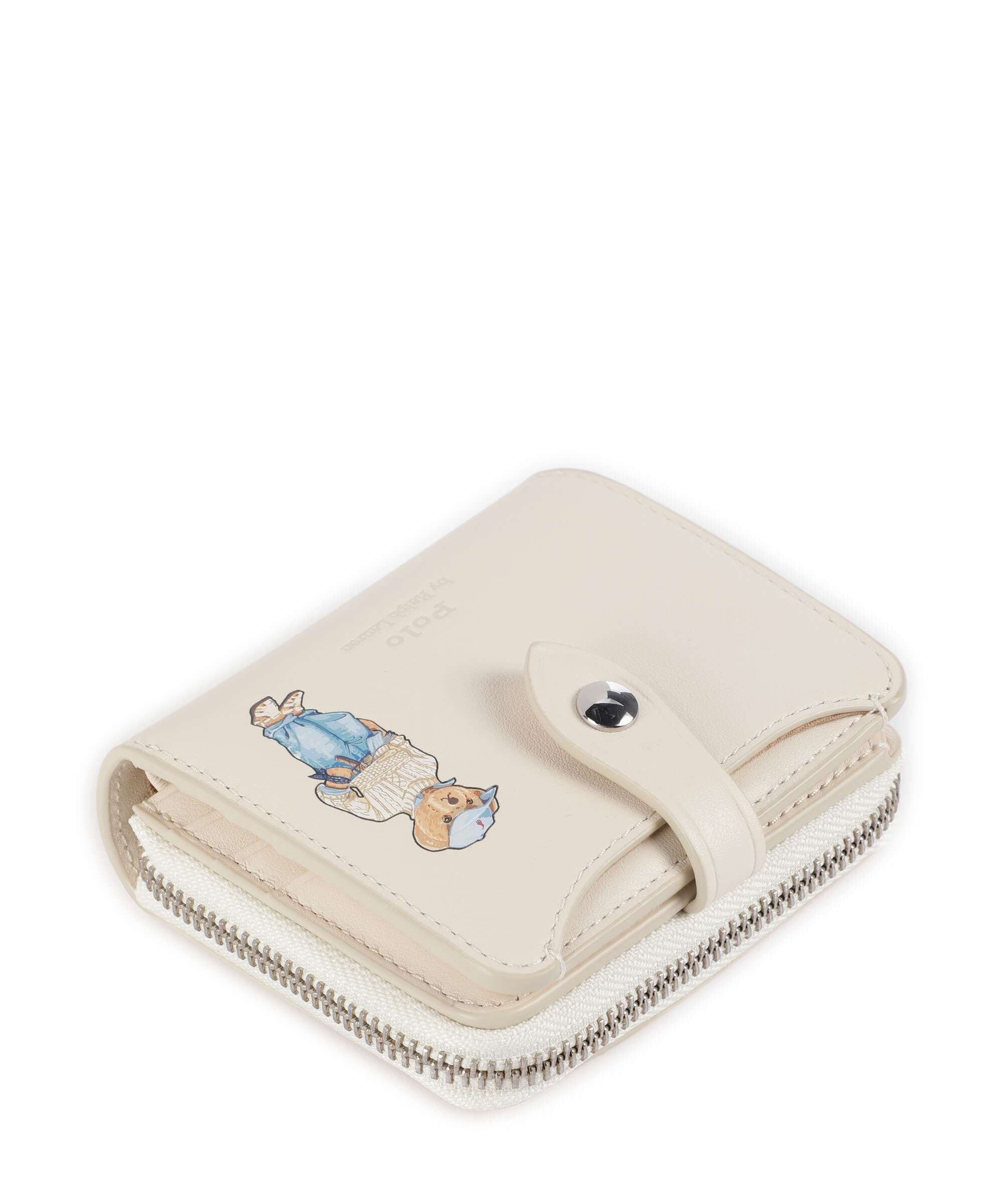 Polo Ralph Lauren Bear Eran Cable Wallet ivory