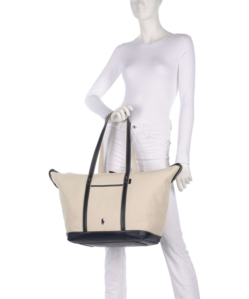 Polo Ralph Lauren Canvas Large Tote bag ecru/navy