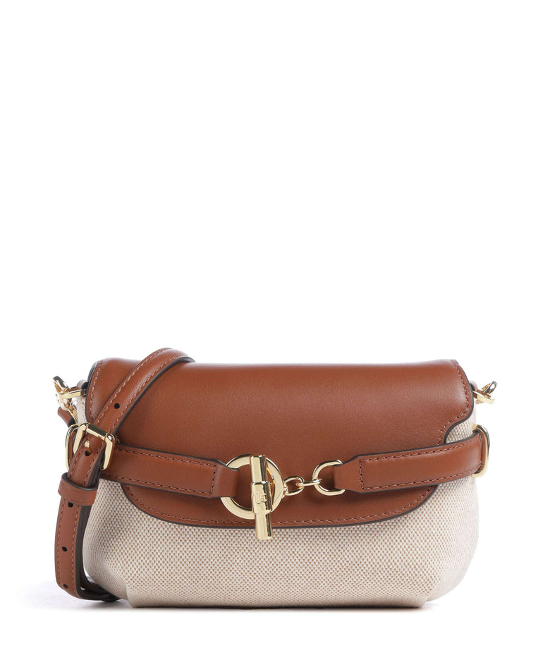 Lauren Ralph Lauren Blaike Small Crossbody bag natural/buff canvas/lauren tan