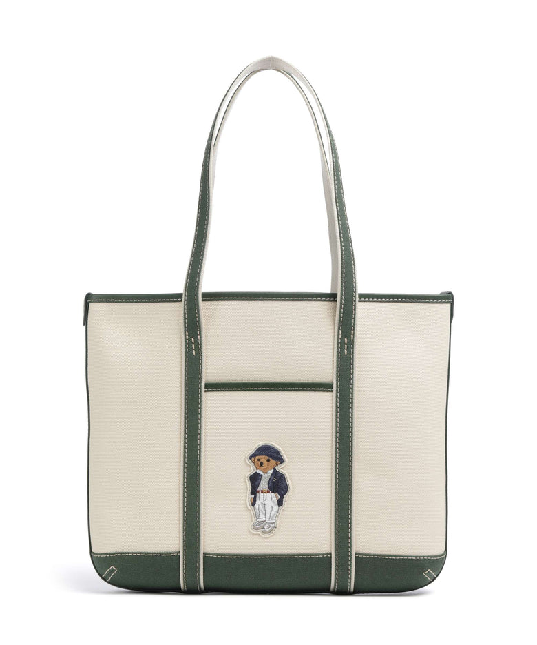 Polo Ralph Lauren Canvas Small Tote bag ecru/juniper