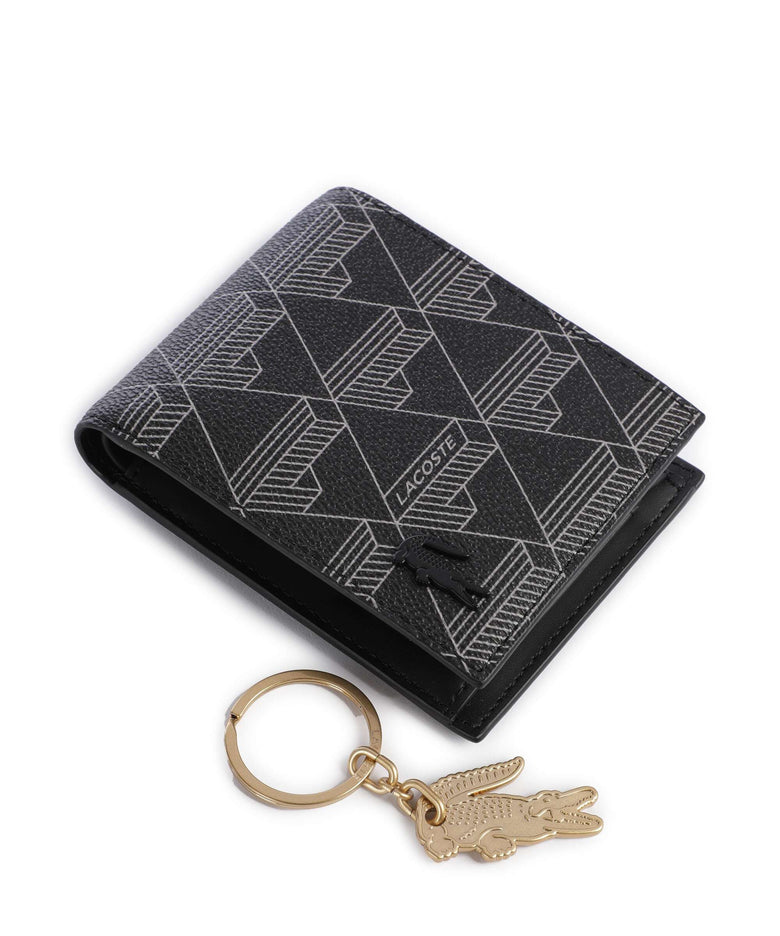 Lacoste The Blend Wallet monogram noir/gris