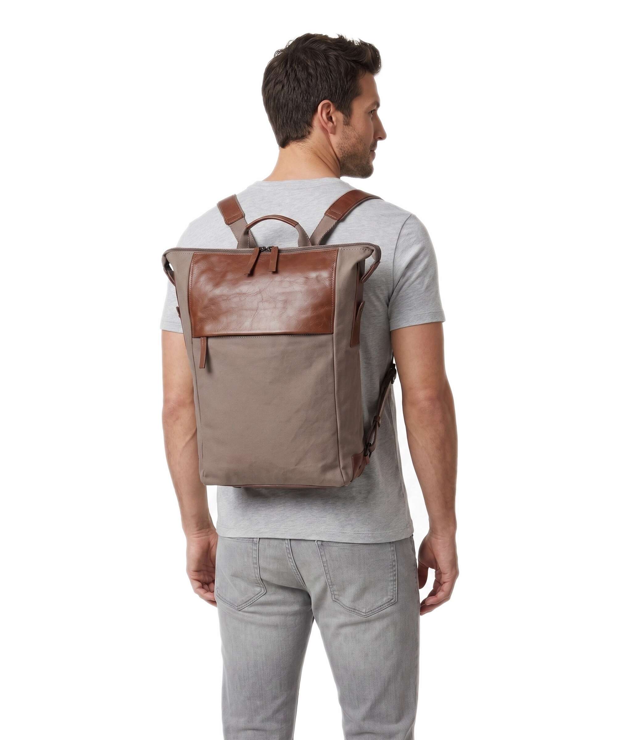 Harold's Wax Backpack sand braun