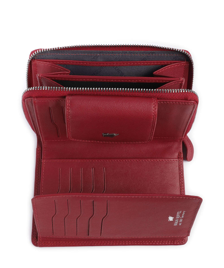Braun Büffel Golf Wallet rot