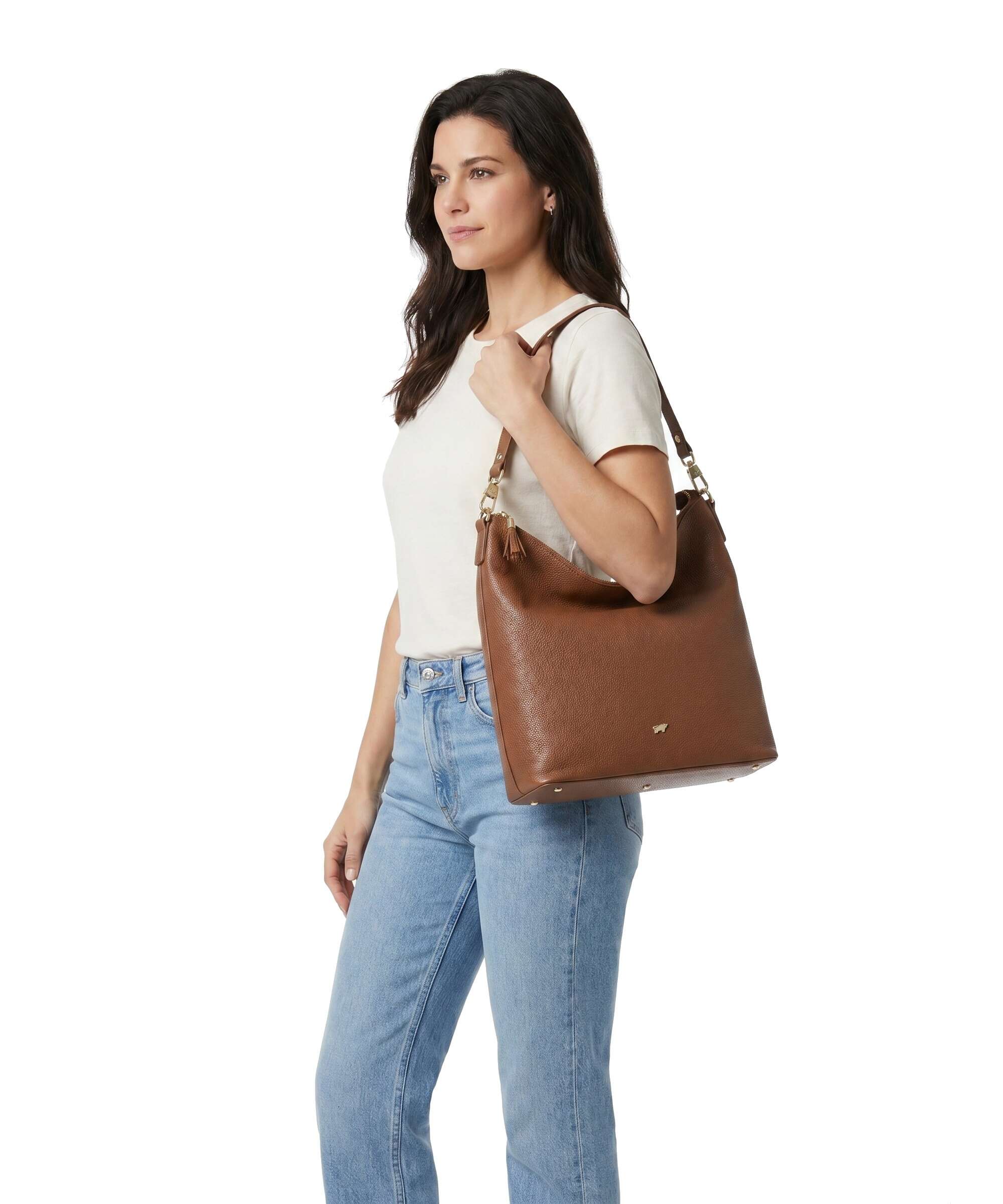Braun Büffel Hanna M Hobo bag saddle brown