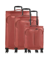Travelite Croatia Juego de maletas (4 ruedas) koralle