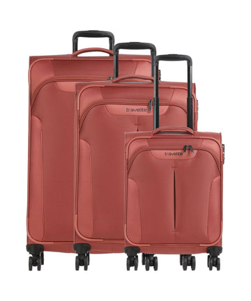 Travelite Croatia Juego de maletas (4 ruedas) koralle
