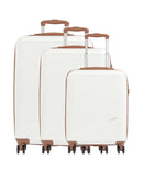 Travelite Bali Juego de maletas (4 ruedas) weiss/cognac