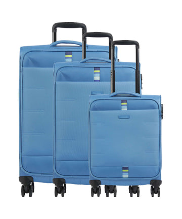 Travelite Rügen Juego de maletas (4 ruedas) mittelblau